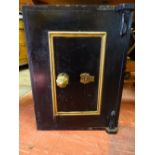 Vintage single door safe with interior drawer and having a Frederick Whitfield lever lock