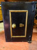 Vintage single door safe with interior drawer and having a Frederick Whitfield lever lock