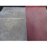 Large modern silver colour tufted rug and a modern pink carpet