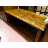 Quality reproduction mahogany two tier coffee table