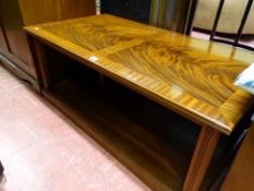 Quality reproduction mahogany two tier coffee table