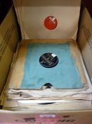 Boxed quantity of Decca and His Master's Voice etc gramophone records