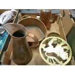 Parcel of copper and brassware