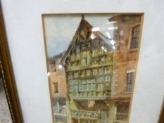 JOHN WYN WILLIAMS watercolour - Chester scene, 16 x 10 cms