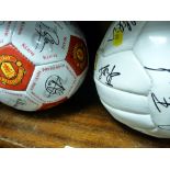 Two signed footballs - Manchester Utd and Liverpool