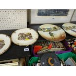Two Biltons display plates and Royal Doulton series ware plates 'Mark Tapley' and 'Mr Pickwick'