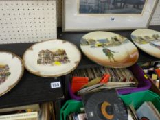 Two Biltons display plates and Royal Doulton series ware plates 'Mark Tapley' and 'Mr Pickwick'