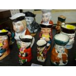 Collection of Toby jugs