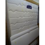 Silentnight memory foam topped double mattress with faux leather upholstered headboard