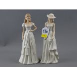 Two SPL porcelain lady figurines