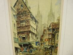 T WAGHORN & F DOBSON five coloured engravings - old city scenes