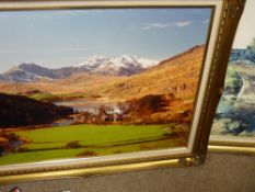 Framed photograph of Llanrwst Bridge and Tu-Hwnt I'r Bont by David O'Shea and another by the same