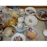 Commemorative teapots, jugs, plates etc