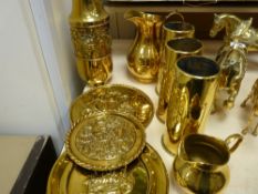 Brass trench art and other ornamental brassware