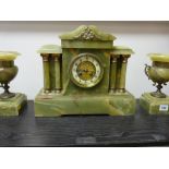 Onyx clock garniture set