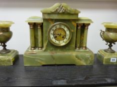 Onyx clock garniture set