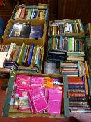 Good quantity of mostly modern books with a quantity of Ordnance Survey maps contained in eight