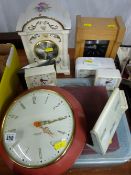 Large parcel of vintage clocks including Westclox, miscellaneous items etc