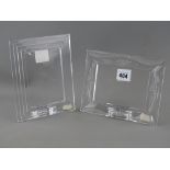 Two Waterford crystal photograph frames