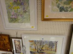 PAUL FAGG watercolours (three), a wooden plaque etc