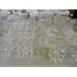 Large parcel of heavy glassware including excellent quality bowls etc