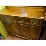 Reproduction inlaid sideboard with two drawers over two base cupboards