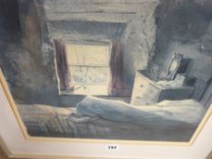 KEITH ANDREW limited edition (175/550) print - 'Bedroom, Gwyndy Bach', 35 x 37 cms