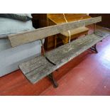 Wooden slatted garden bench