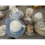 Quantity of Oriental cabinet teaware, Coalport teaware, 1982 John Paul II tankard etc