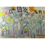 RAOUL DUFY coloured lithograph - entitled 'The Band', published by School Prints Ltd & printed in