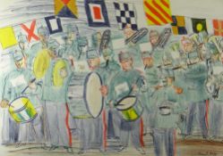 RAOUL DUFY coloured lithograph - entitled 'The Band', published by School Prints Ltd & printed in