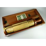 STANLEY FULLER CALCULATOR having mahogany handle & top in original fitted mahogany case with