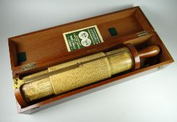 STANLEY FULLER CALCULATOR having mahogany handle & top in original fitted mahogany case with