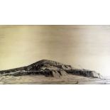HENRY RUSHBURY unframed etching - quarry scene entitled 'Bellhanger Quarry', signed, 26 x 42cms