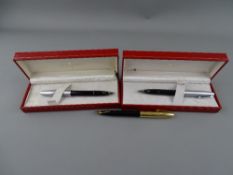 THREE SHEAFFER PENS including two boxed 440 Quasi-Imperial fountain pens & an Imperial VIII