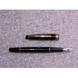 A BLACK MONTBLANC MEISTERSTUCK FOUNTAIN PEN