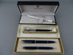 THREE SHEAFFER PENS including an Imperial I fountain pen & pencil set, Lady Skripsert X fountain pen