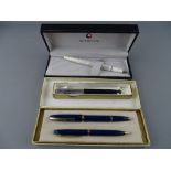 THREE SHEAFFER PENS including an Imperial I fountain pen & pencil set, Lady Skripsert X fountain pen