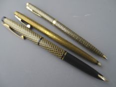 THREE SHEAFFER PENS including a Lady Paisley fountain pen, an Imperial Sovereign ballpoint pen &