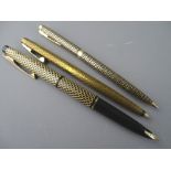 THREE SHEAFFER PENS including a Lady Paisley fountain pen, an Imperial Sovereign ballpoint pen &