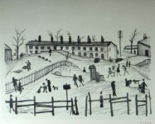 LAURENCE STEPHEN LOWRY limited edition (58/75) lithograph - 'Winter in Broughton', original date