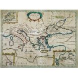 ANTIQUE MAP ARGONAUTICA, 17TH CENTURY BY KAERIUS sparsely coloured, framed & glazed Condition: