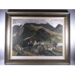 SIR KYFFIN WILLIAMS coloured limited edition (110/150) print - Llyn Peris, Snowdon and cottages