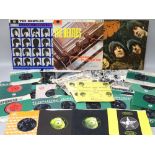 RECORDS - five The Beatles LPs and twelve The Beatles 45rpms, four Cilla Black, two Billy J