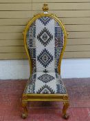 A GOOD VICTORIAN WALNUT SPOONBACK SIDE CHAIR with Arts & Crafts and slight Gothic detail, 118 cms