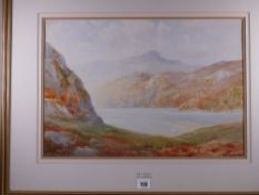 SIDNEY GARDNER watercolour - North Wales lake scene, signed, 33 x 47 cms
