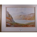 SIDNEY GARDNER watercolour - North Wales lake scene, signed, 33 x 47 cms