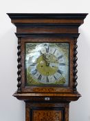 A WILLIAM & MARY MARQUETRY INLAID LONGCASE CLOCK by Daniel Mussard, London (registered as member