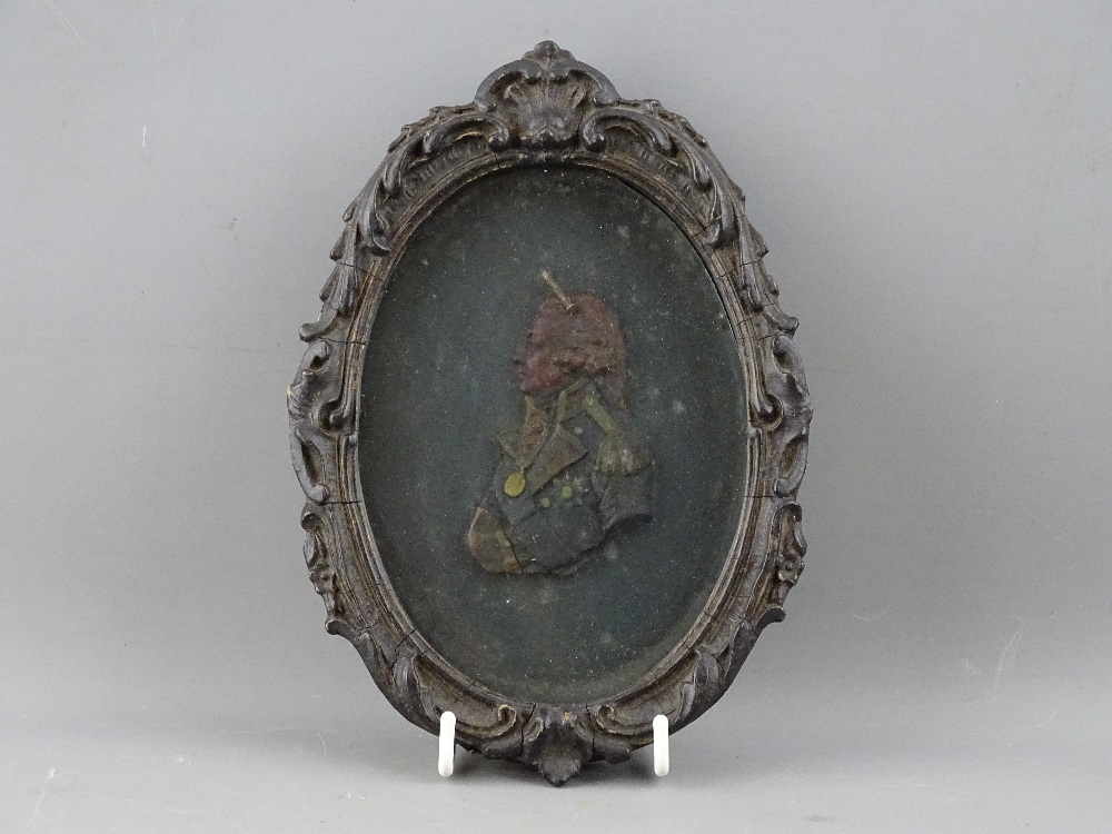 FOUR EARLY 19th CENTURY WAX PROFILE MINIATURES of military men including Napoleon, Admirals Nelson & - Image 6 of 9