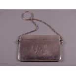 A LADY'S OBLONG PLAIN SILVER CARD CASE, 2.4 troy ozs, Birmingham 1916 by Henry Williamson